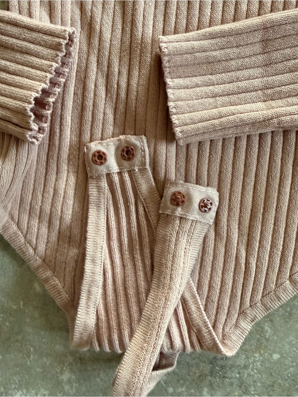 Love Tree Ribbed Turtleneck Bodysuit - Dusty Rose - Picture 3 of 3